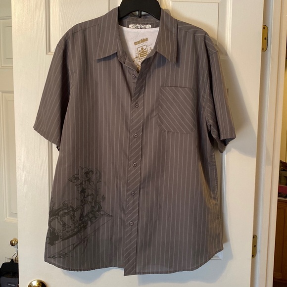 Men’s Button Down shirt with white tank - Picture 1 of 2